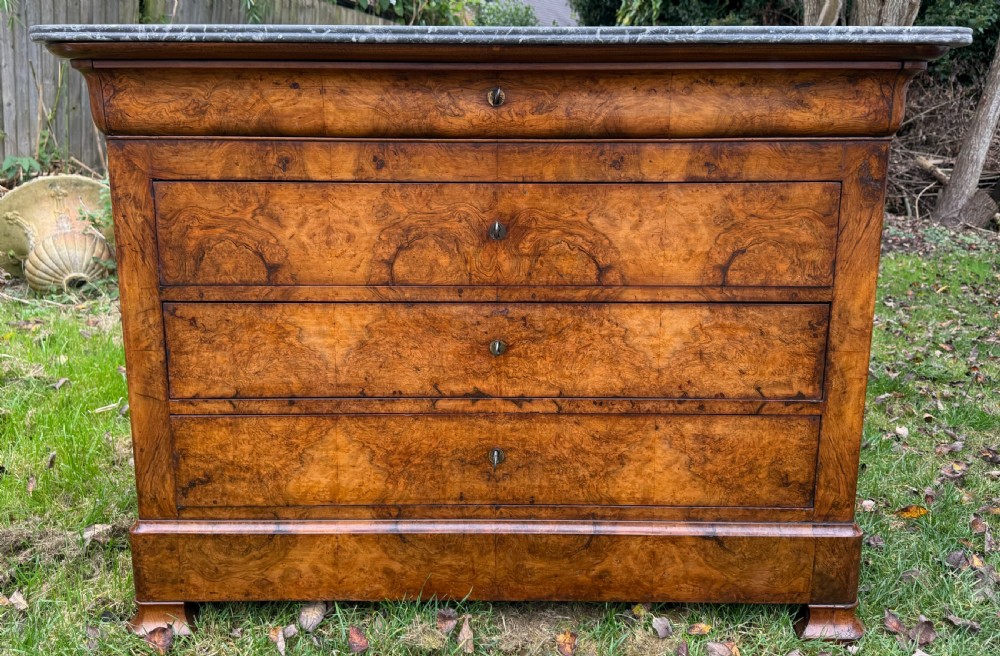 Louis Philippe burr walnut commode  View VIII