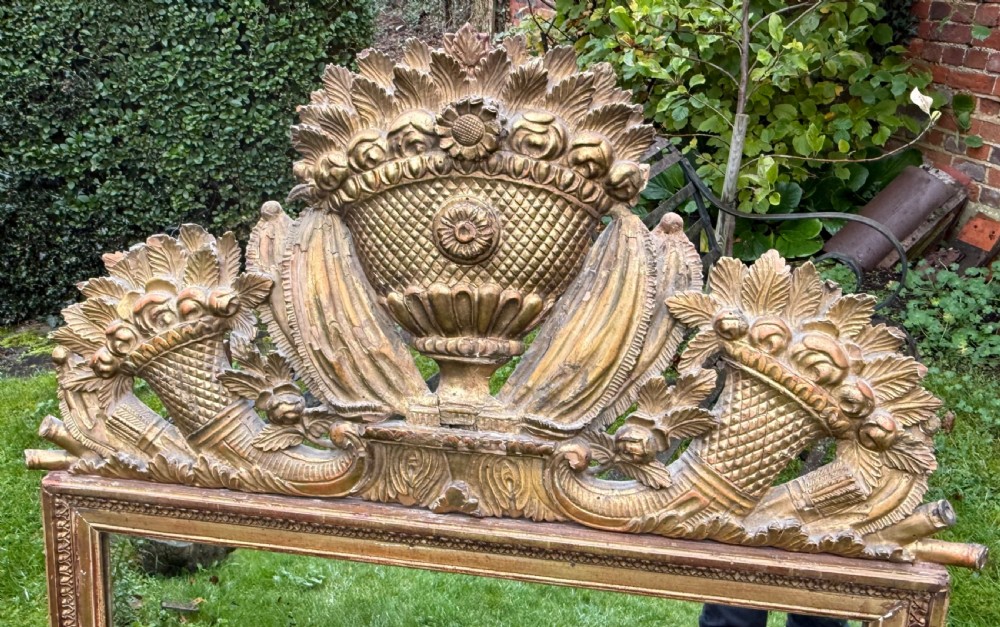 18th Century carved giltwood mirror  View II