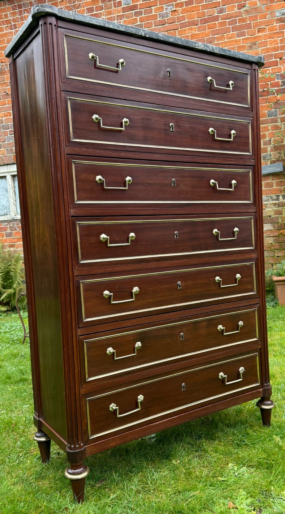 18th Century flame mahogany Semainier  View VII