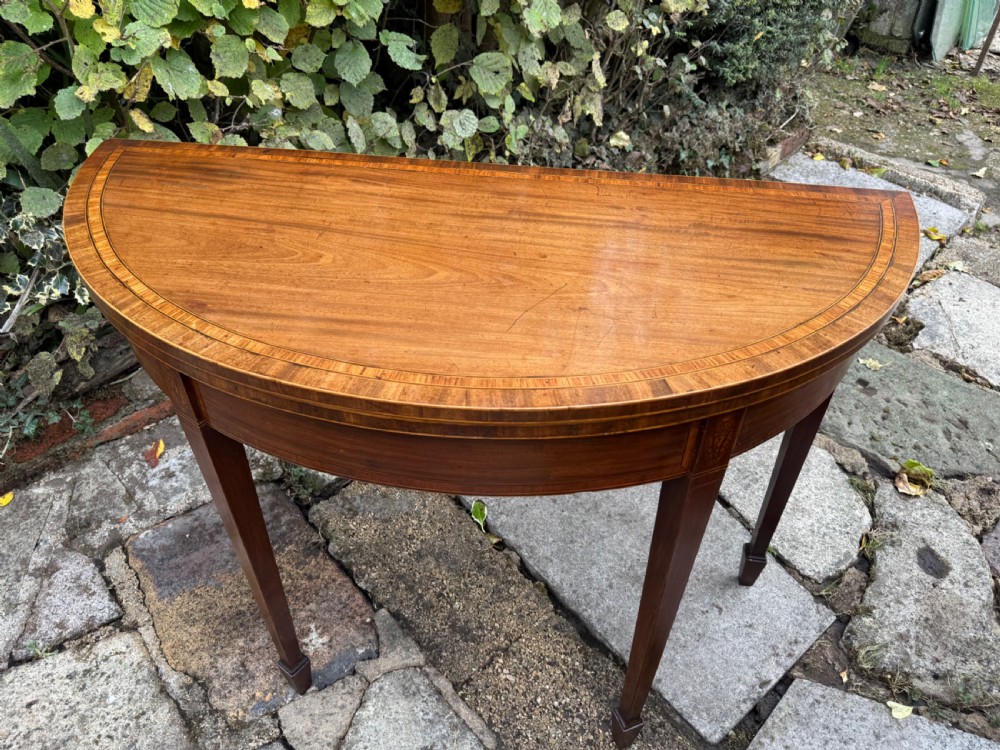 18th Century Demi lune tea table