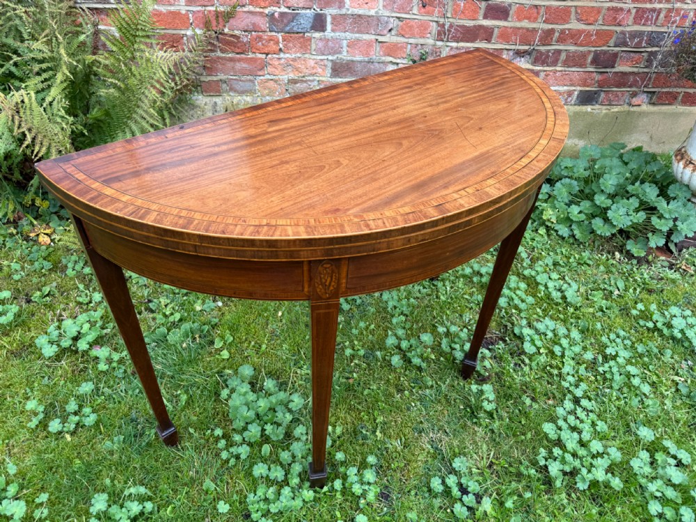 18th Century Demi lune tea table View V