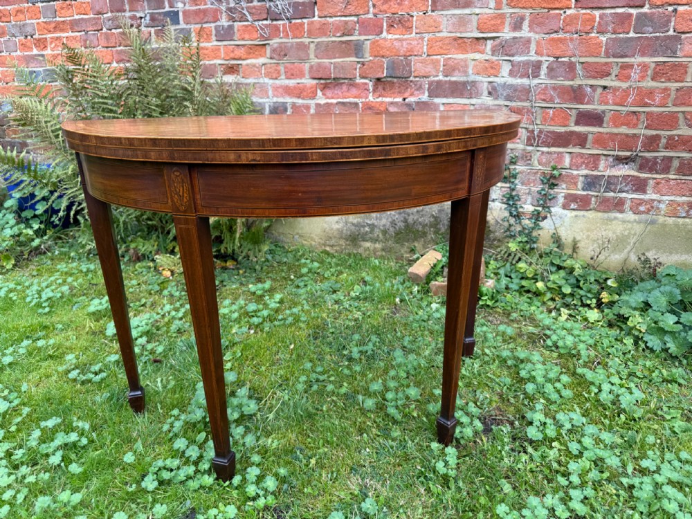 18th Century Demi lune tea table View VI