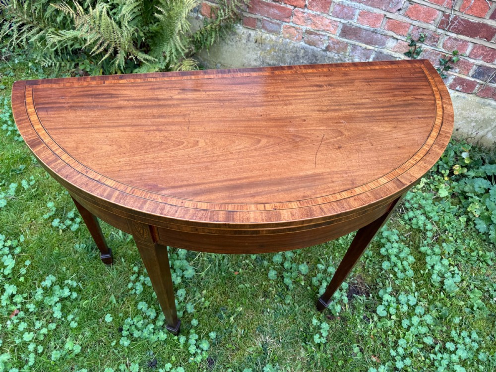 18th Century Demi lune tea table View VII