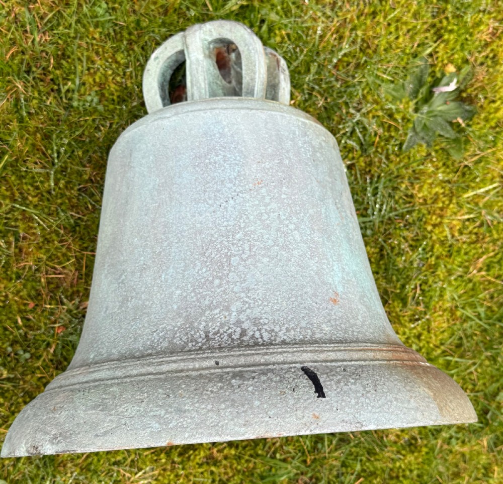 A large bronze estate bell and support  View IV