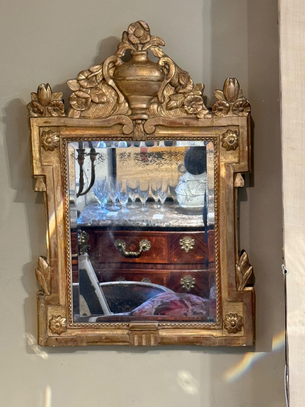 Louis xv period gilt mirror 