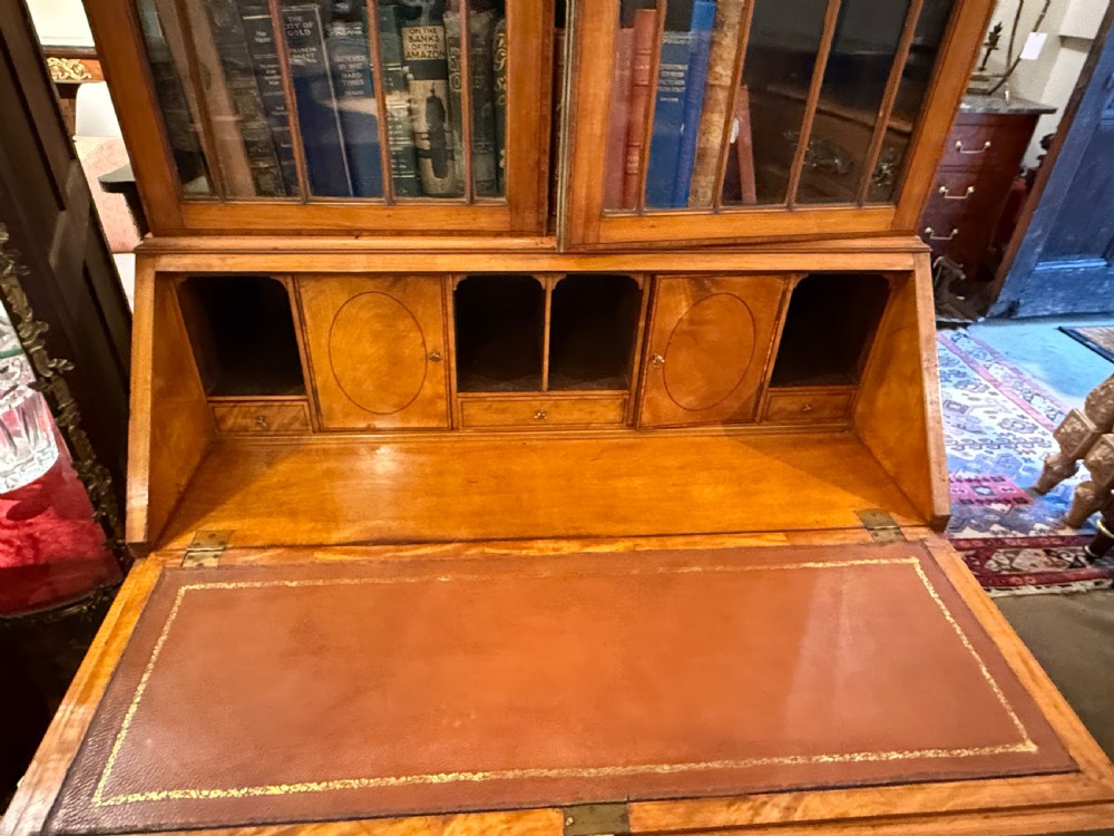 Satinwood Bureau Bookcase View VII