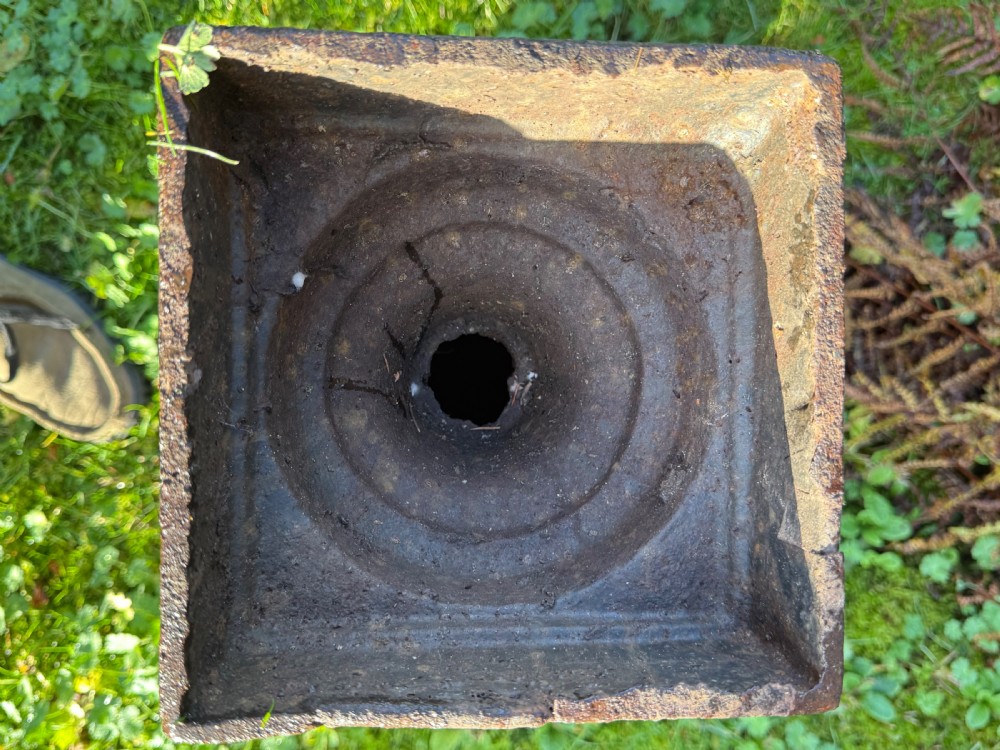 Pair of large cast iron garden pots  View VI