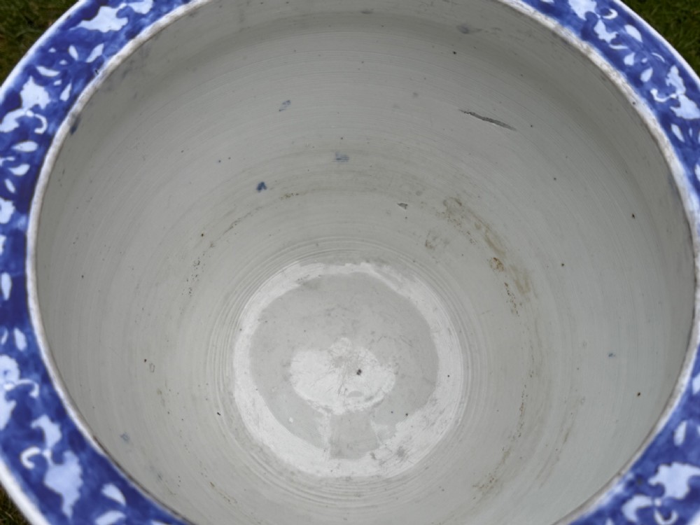 Large 19th Century blue and white jardiniere  View III