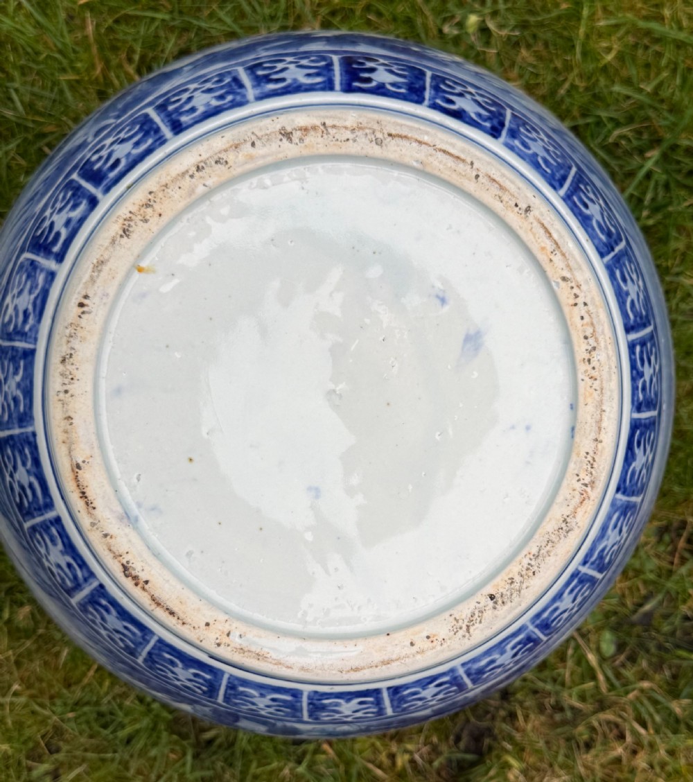 Large 19th Century blue and white jardiniere  View VI