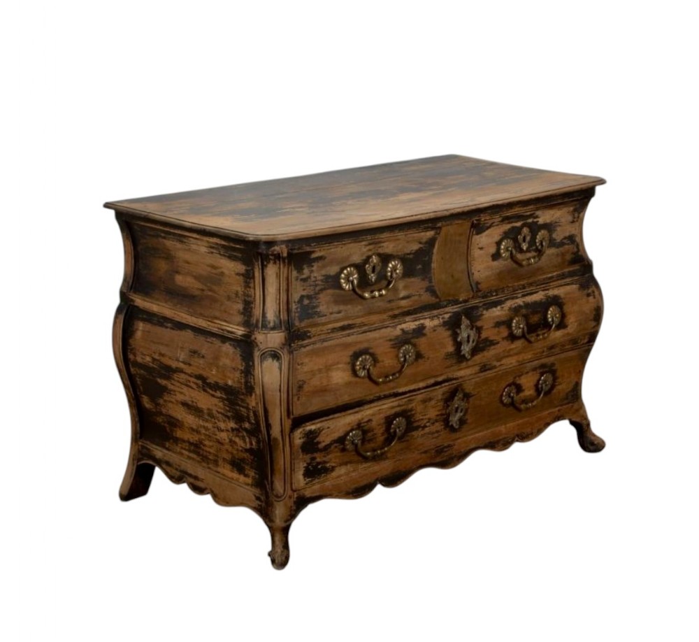 18th French Walnut Tombe Commode 