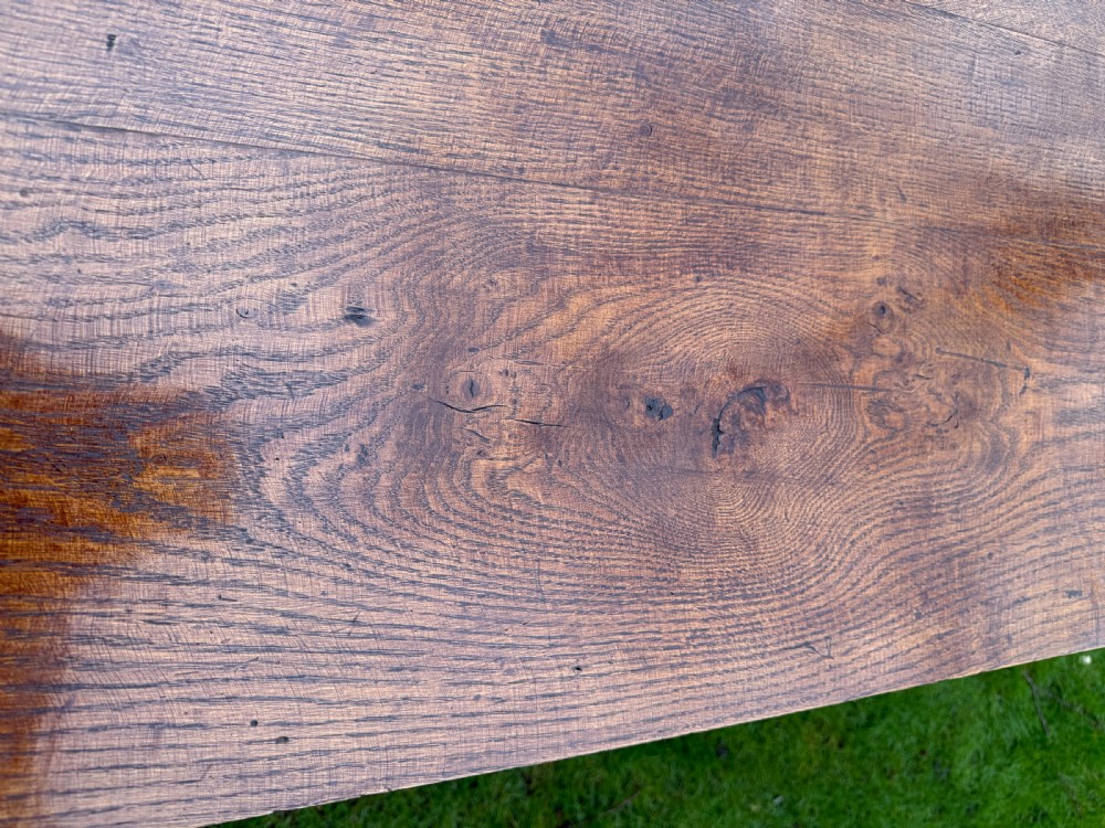 Large oak farmhouse table  View II