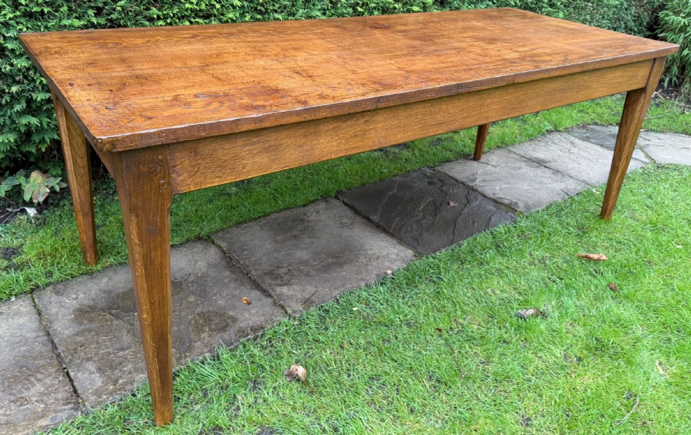 Large oak farmhouse table  View V