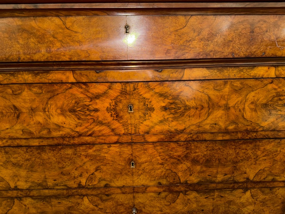 Burr walnut Louis Philippe commode  View II
