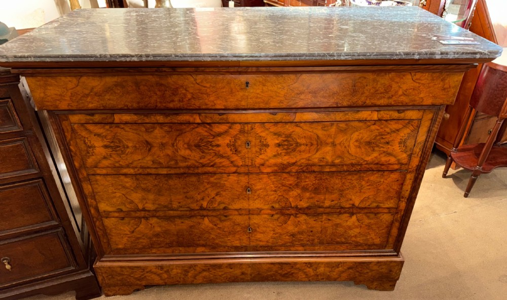 Burr walnut Louis Philippe commode  View III