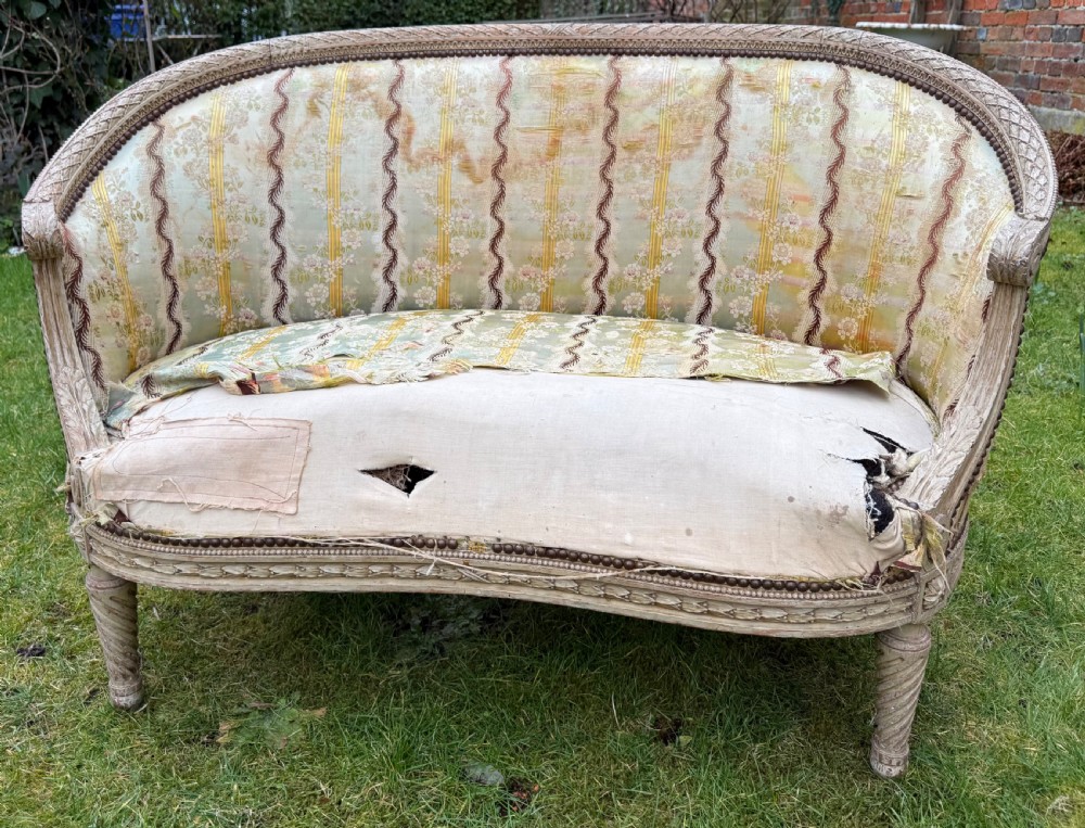 Small painted sofa in original paint  View II