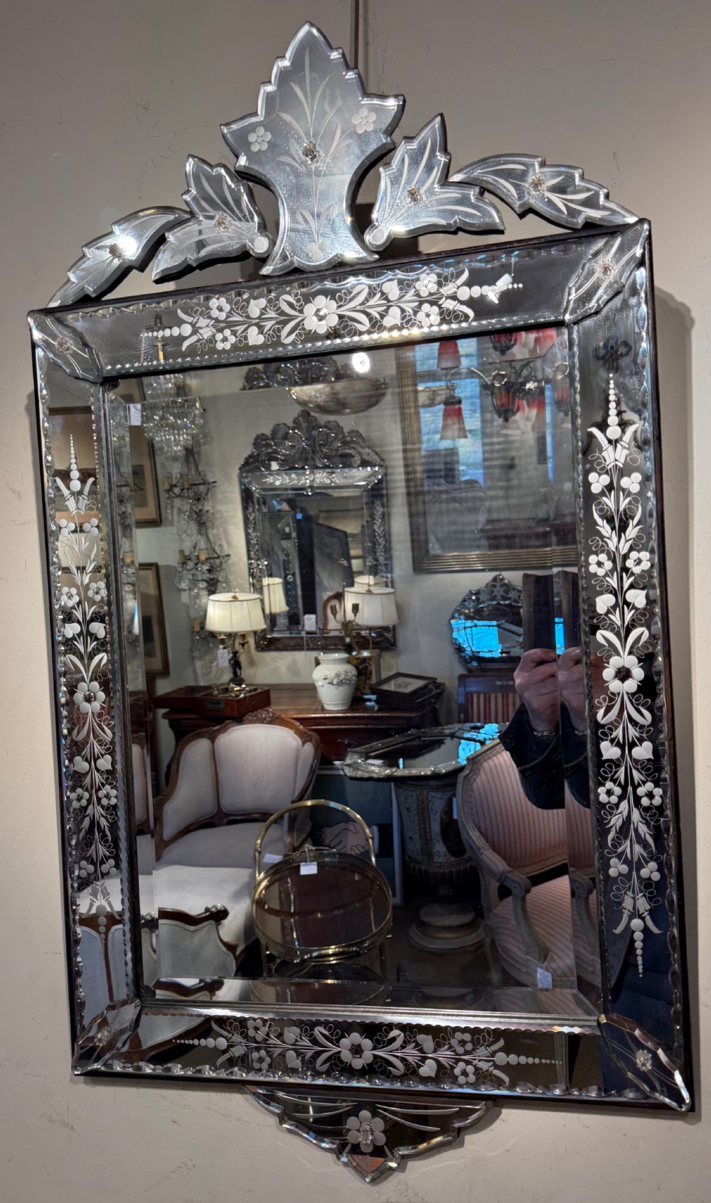 Cut glass Venetian Mirror  View V