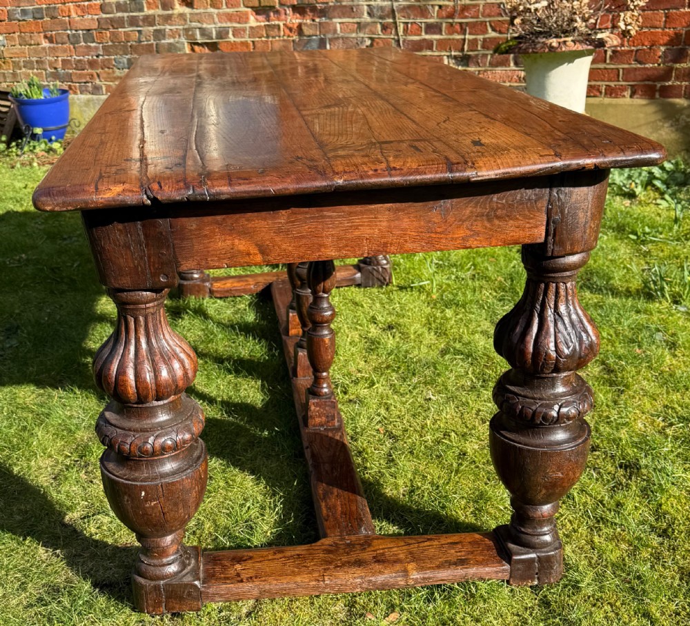 Early oak dining or centre table View III