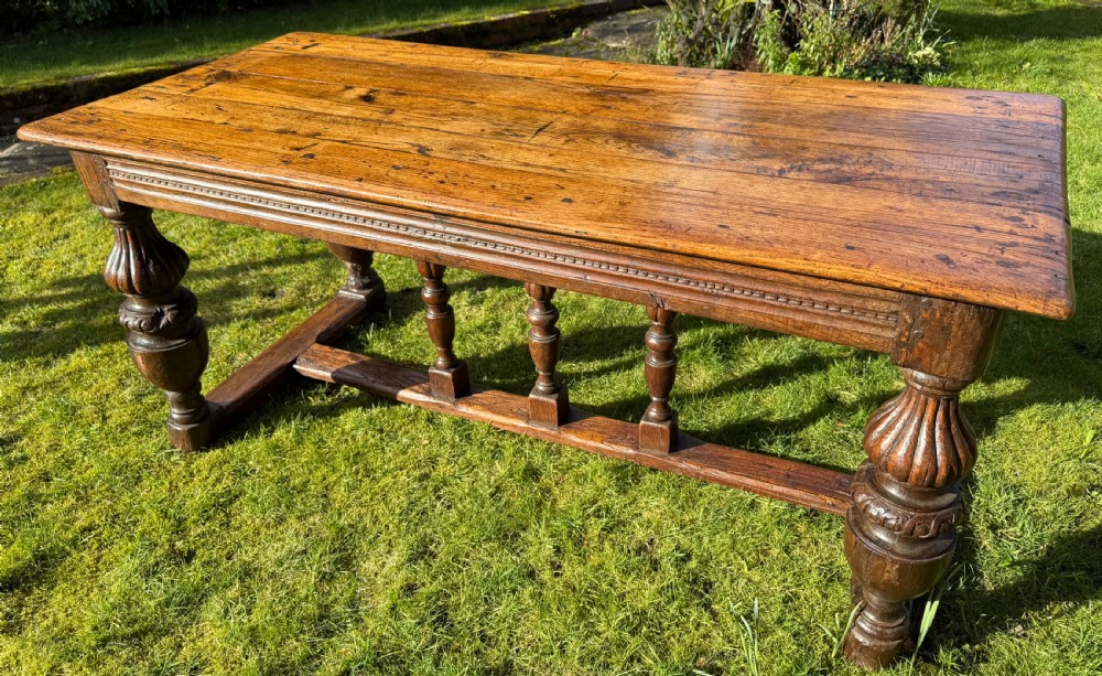 Early oak dining or centre table View V