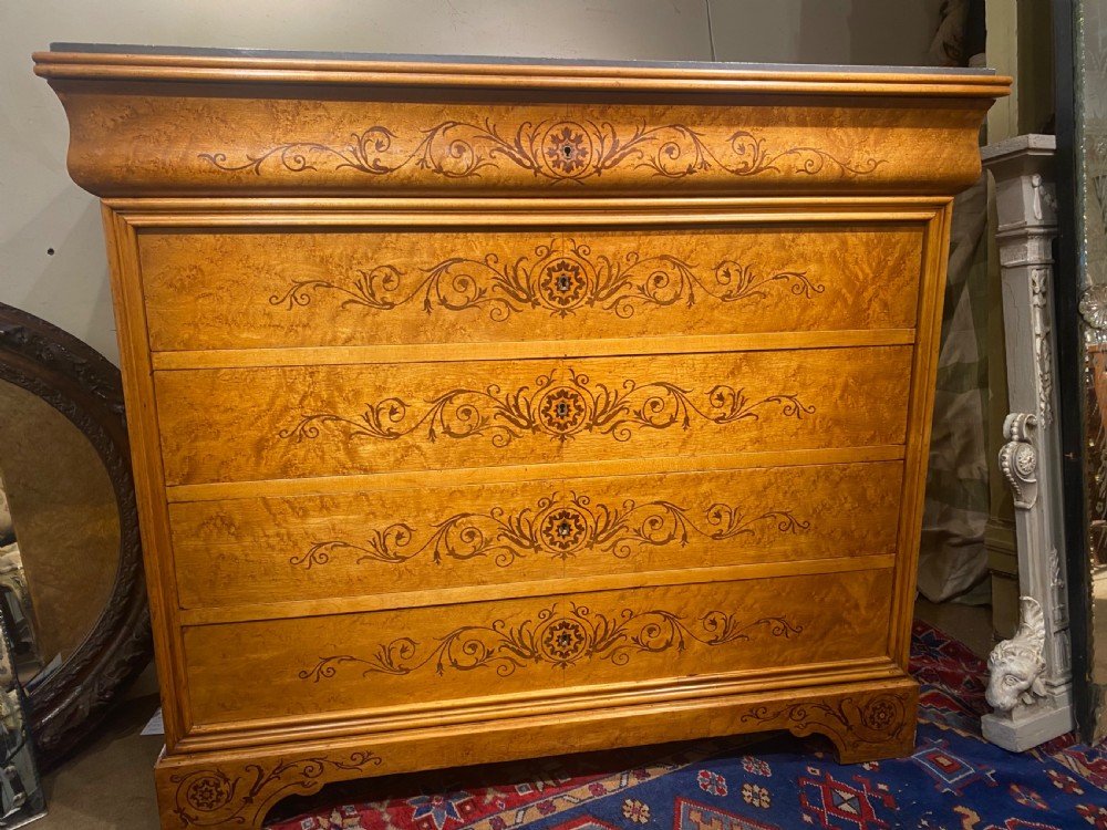 Birdseye Maple inlaid commode  View V