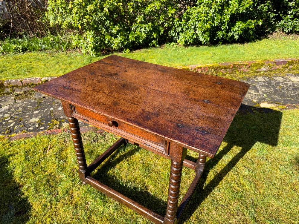 17th Century oak side table View III