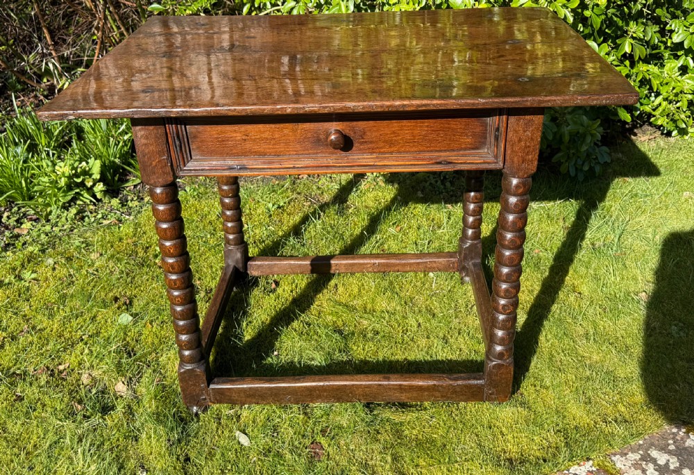 17th Century oak side table View VI