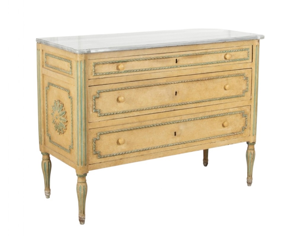 18th Century French Louis XVI Period Painted Commode 