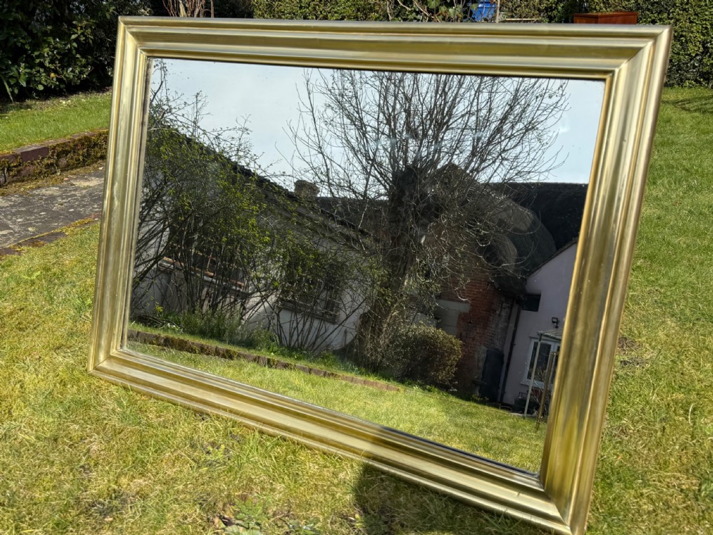 French 19th Century Brass Bistro Mirror View II