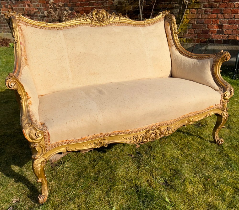 Carved giltwood sofa