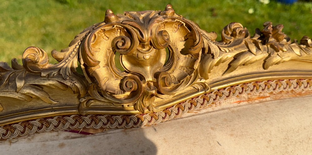 Carved giltwood sofa View III