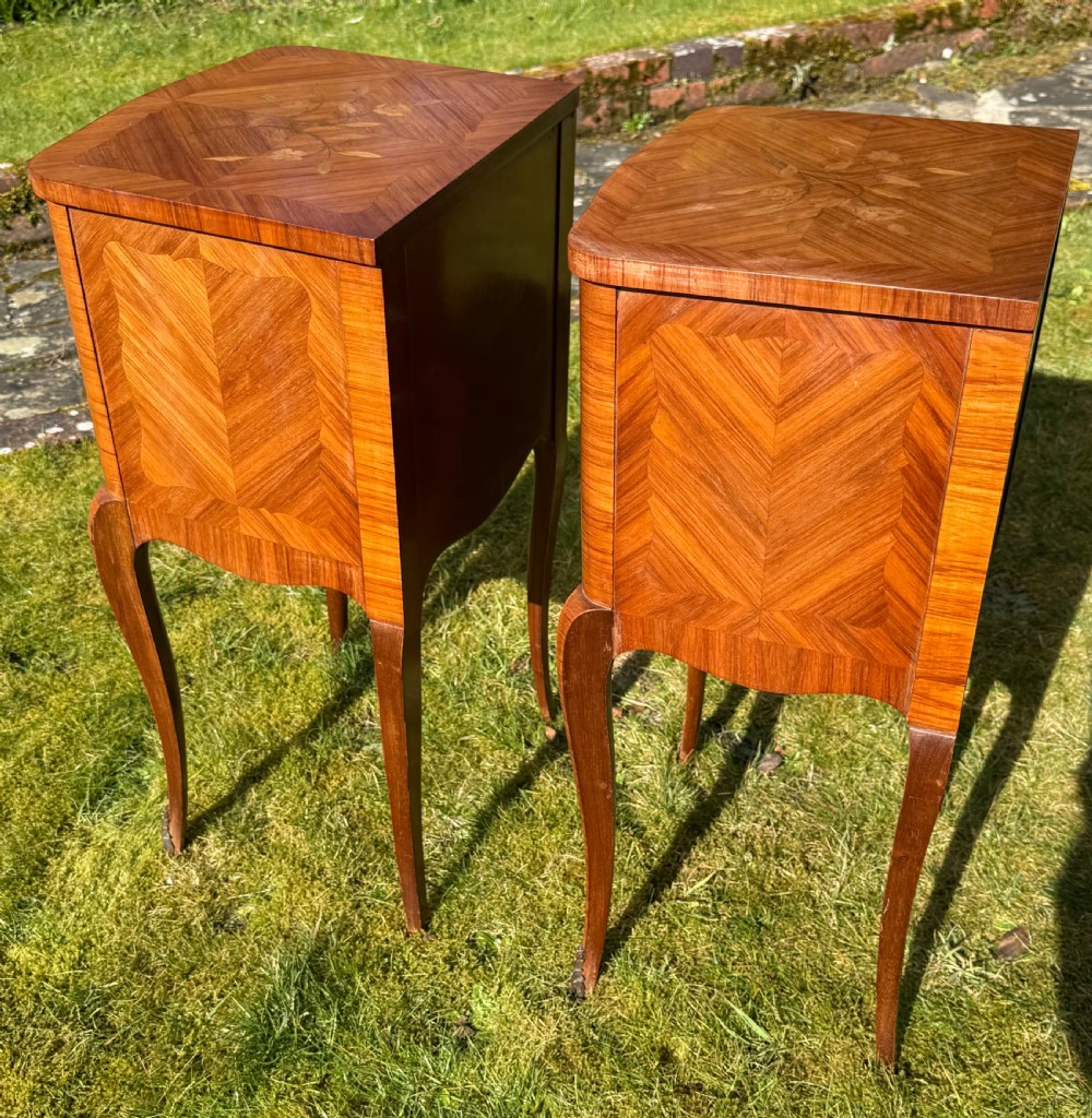 Pair of marquetry bedside tables  View IV