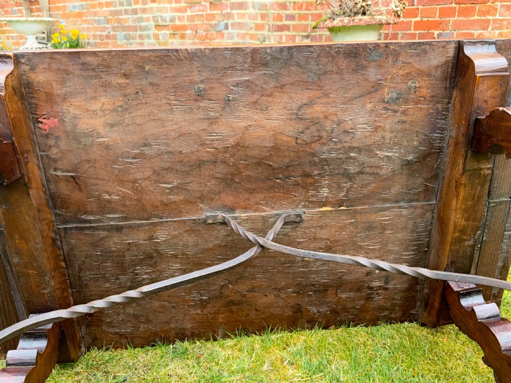 Early Spanish table in walnut  View V