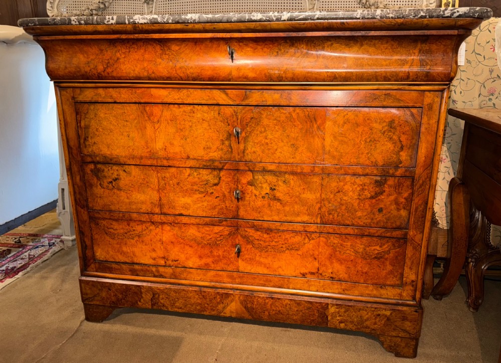 Louis Philippe burr walnut commode 