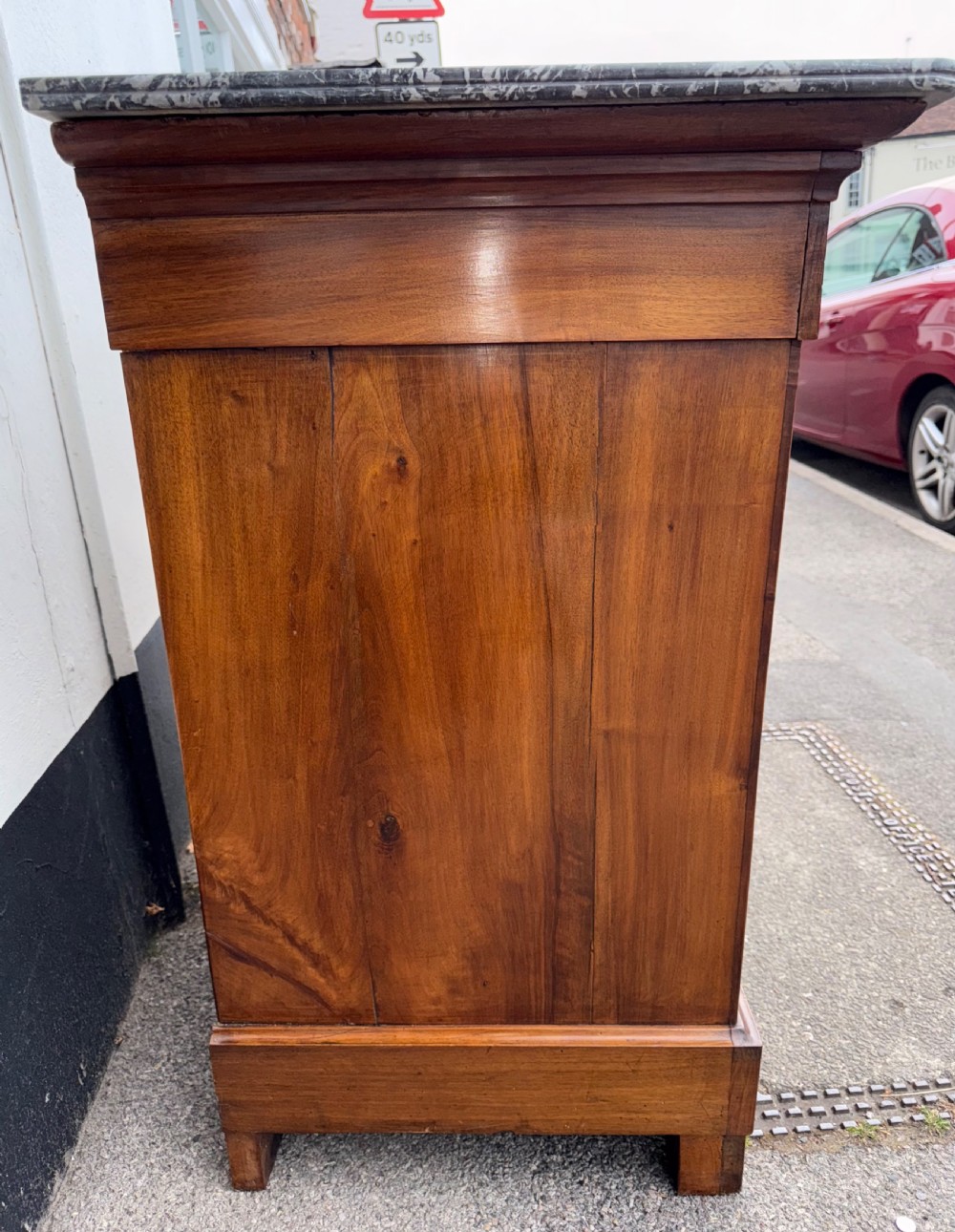 Louis Philippe Commode in burr walnut . View II