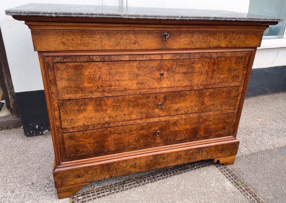 Louis Philippe Commode in burr walnut . View VI