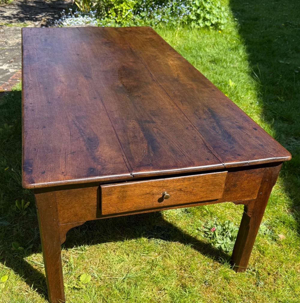 Walnut and oak coffee table 
