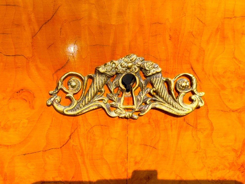 Burr Ash Semainier or tall chest of drawers  View III