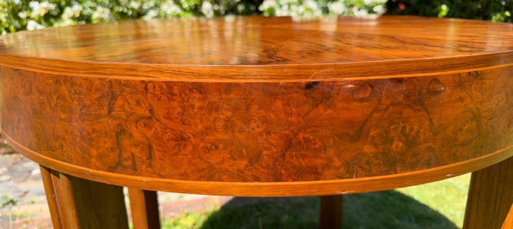 Art Deco Figured walnut extending table View III