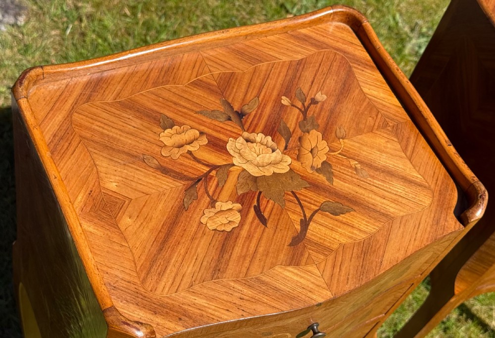 Pair of marquetry bedside tables View III