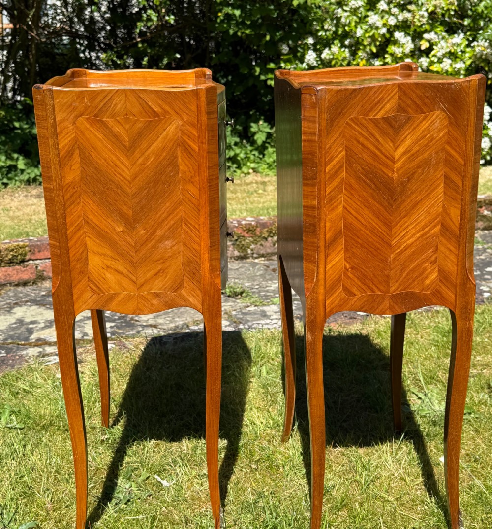 Pair of marquetry bedside tables View VI