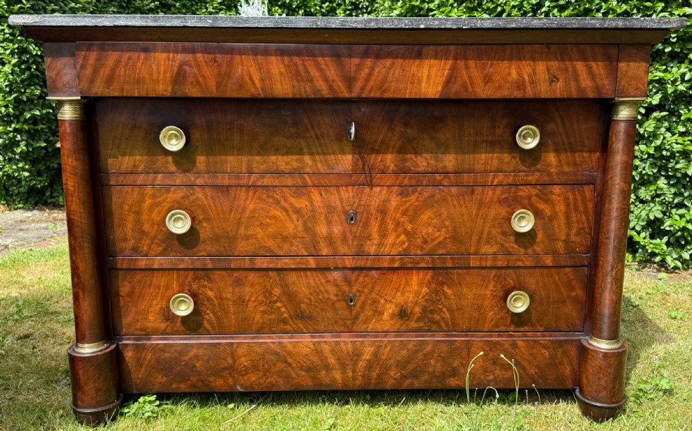 French Empire commode in flame mahogany  View VII