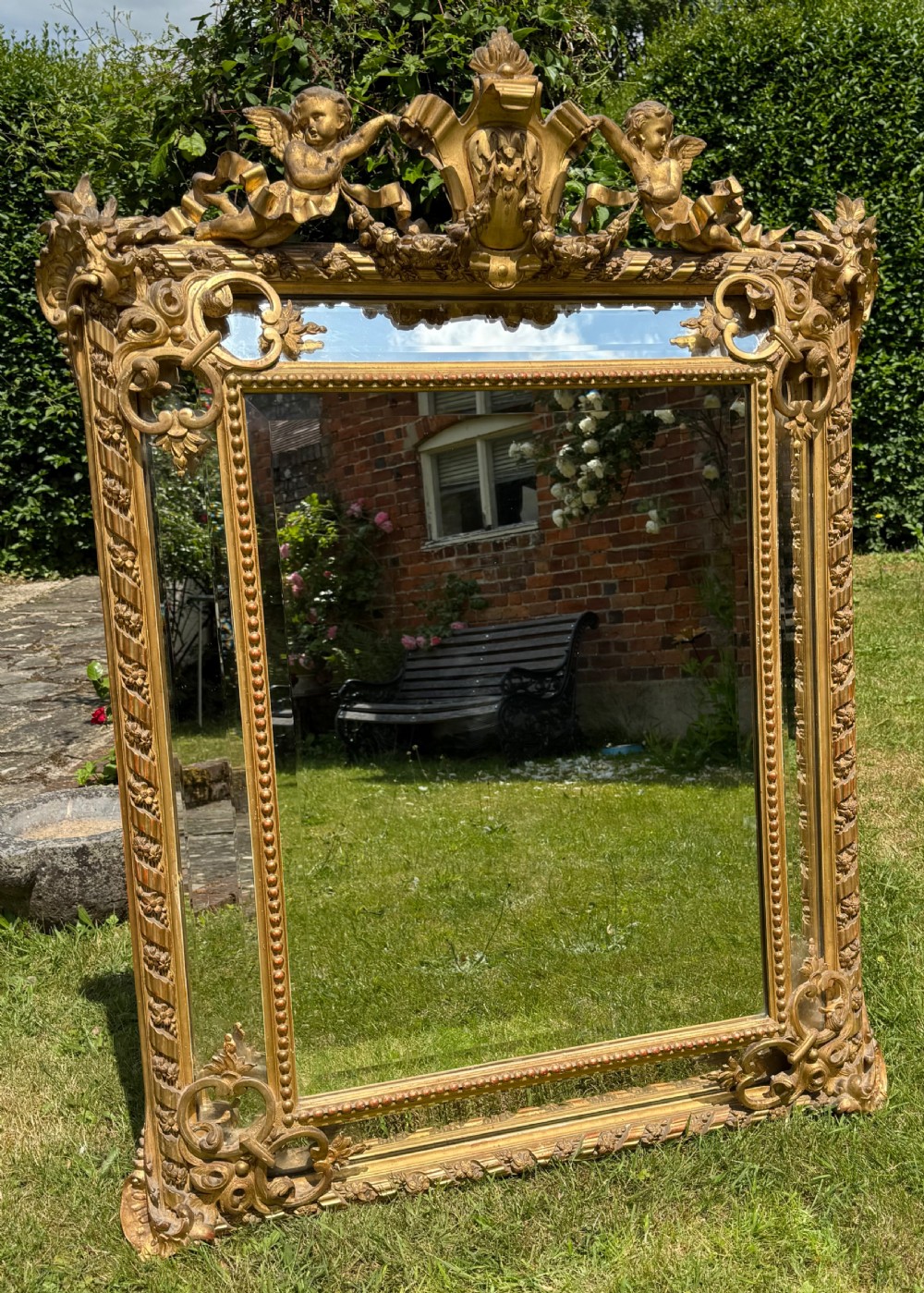 French Gilt margin mirror 