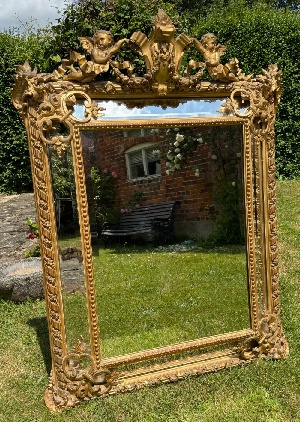 French Gilt margin mirror  View V