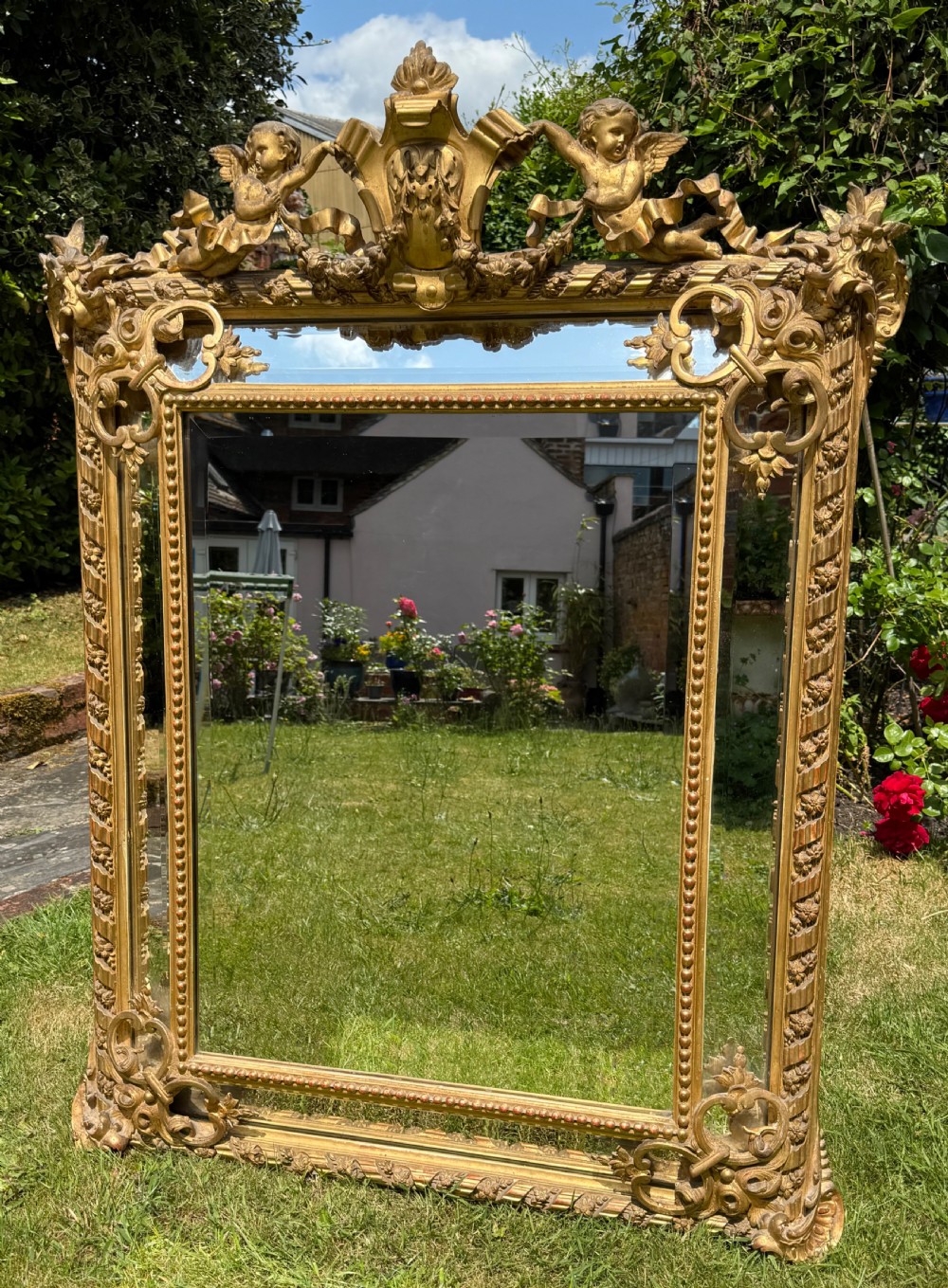 French Gilt margin mirror  View VI