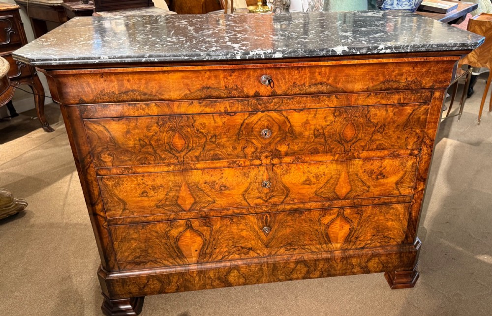 Burr walnut Louis Philippe Commode  View II