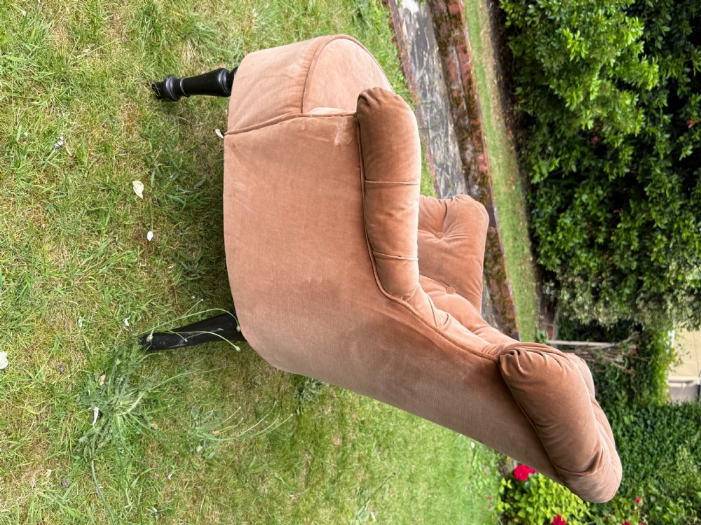 Pair of button back 19th Century Armchairs  View III