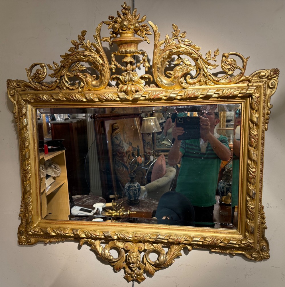 19th Century Baroque style mirror in gilt View IV