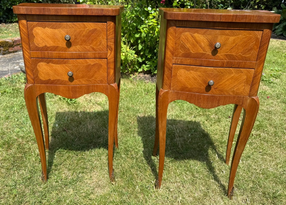 Pair of French bedside tables in Kingwood  View II