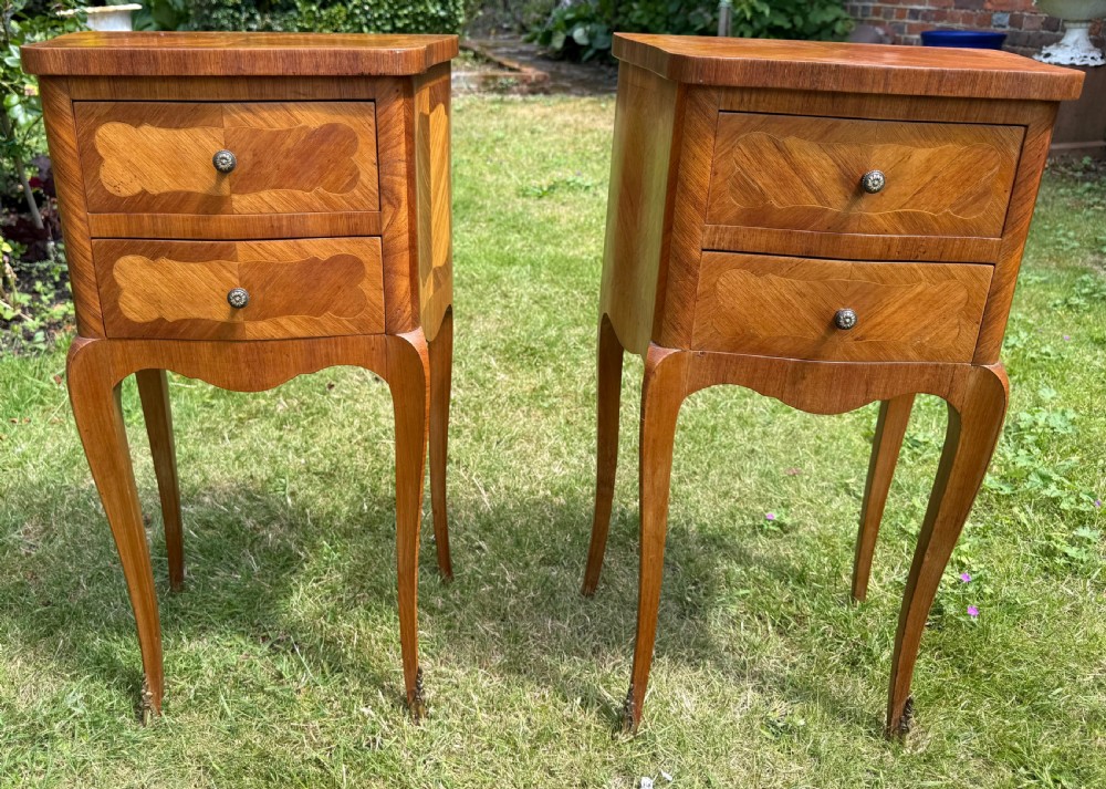 Pair of French bedside tables in Kingwood  View V
