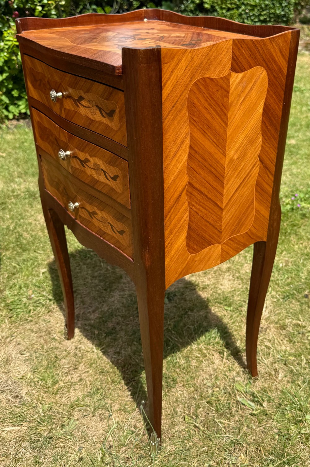 Pair of marquetry bedside tables  View II