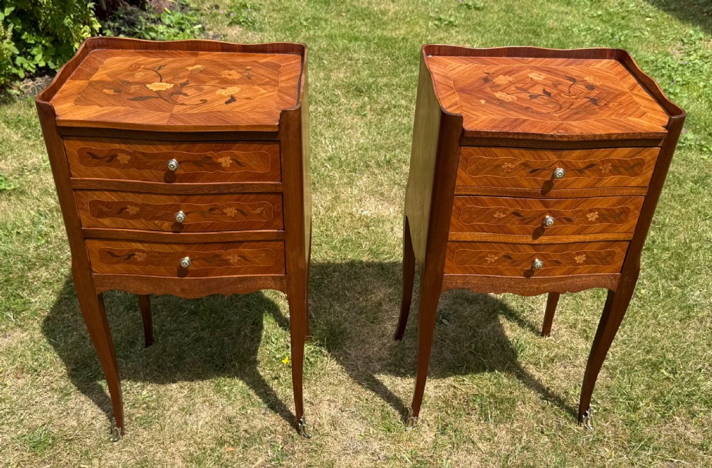 Pair of marquetry bedside tables  View IV